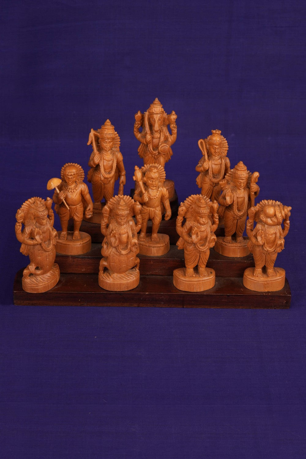 Image of Lord Vishnu Dasavatharam Wood statue